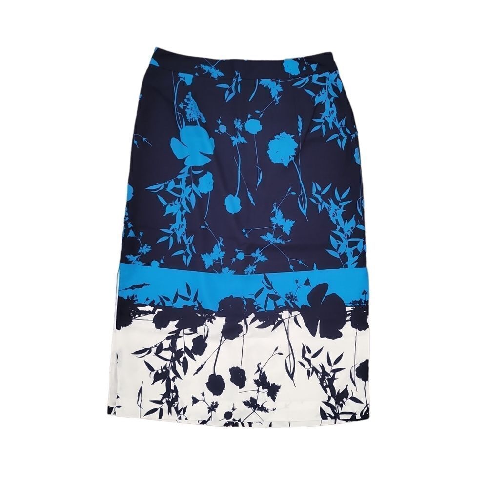 TED Baker Selaah bluebell side slit midi skirt in blue - Picture 5 of 12